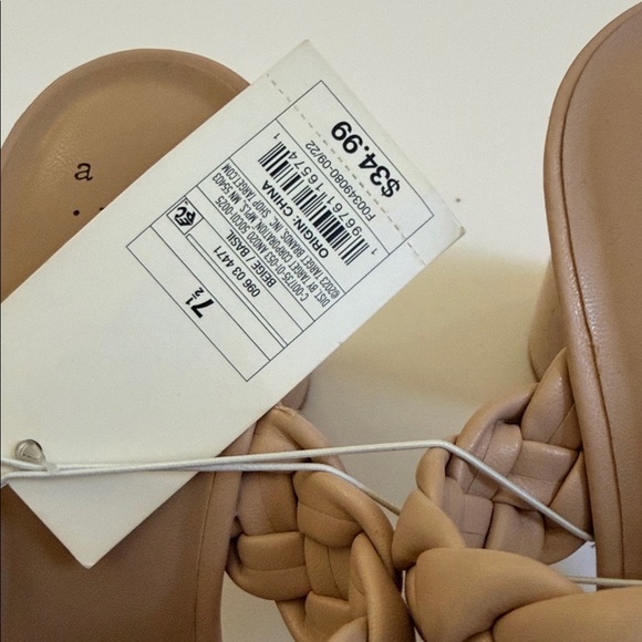 A New Day Women's Beige Braided Sandals - Picture 3 of 7